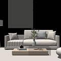 Modern Sofa Coffee Table Combination Sofa 3d model