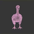 Ostrich 3D Render With Long Neck Black Beak Brown Feathers And Yellow Claws