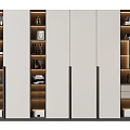 Sleek Modern Bookcase with LED Lighting and Decorative Storage Display Shelves 3d model
