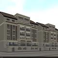 Modern Multistory Residential Building With Light Exterior Balconies And Roof Design Details