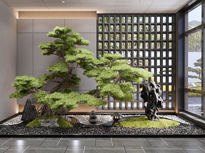 New Chinese style landscape sketch interior landscape model