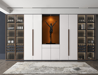 Light Luxury Wine Cabinet 3d model