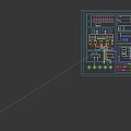 Industrial Plant Facility Layout With Multiple Buildings Cooling Towers Piping Systems And Green Areas