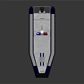 Modern Police Patrol Boat With White Hull Blue Stripes And Police Lights For Water Patrol