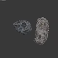 Natural Light And Dark Colored Porous Stones With Decorative Textures For Interior Design