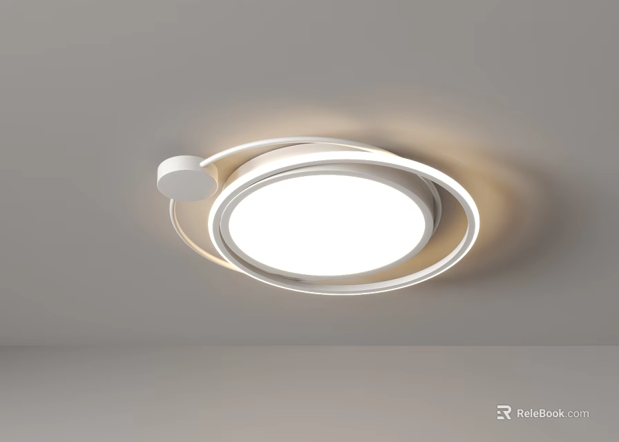 Modern Ceiling Light With Circular Design And Illumination 3d model 