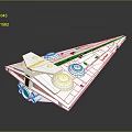 Futuristic White Aircraft With Sleek Design Black Stripes And Blue Undercarriage Details