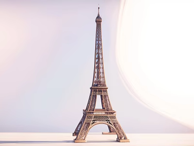 Eiffel Tower Decorative Ornament Set for Home Interior Decoration 3d model