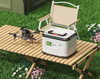 Camping Outdoor Camping Outdoor Table and Chair Drone Camping Chair Tent Outdoor Power Supply Vehicle Power Supply Camping Equipment 3d model