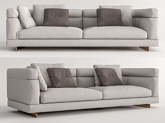 Modern Minotti double sofa 3d model