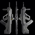 Modern Tactical Assault Rifle With Black Finish Detachable Magazine And Ergonomic Design