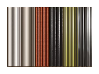 Stylish Wall Paneling Featuring Various Colors And Textures For Home Interior Design 3d model