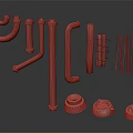 Modern Piping 3d model