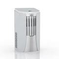 White Upright Air Purifier with Modern Design and Control Panel for Home Use
