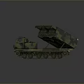 Armored Military Camouflage Tank With Tracked Chassis And Missile Launcher System