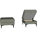 Modern sofa stool storage sofa 3d model