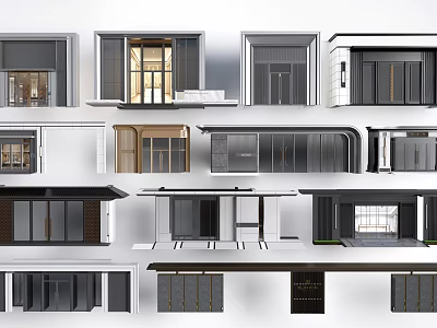 Modern Architectural Door Designs With Various Wood Metal Glass And Exterior Styles 3d model