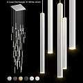 Modern White Cylindrical Pendant Lights With Sleek Design For Interior Lighting