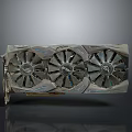 High Performance Graphics Card With Three Cooling Fans And Modern Electronic Design 3d model