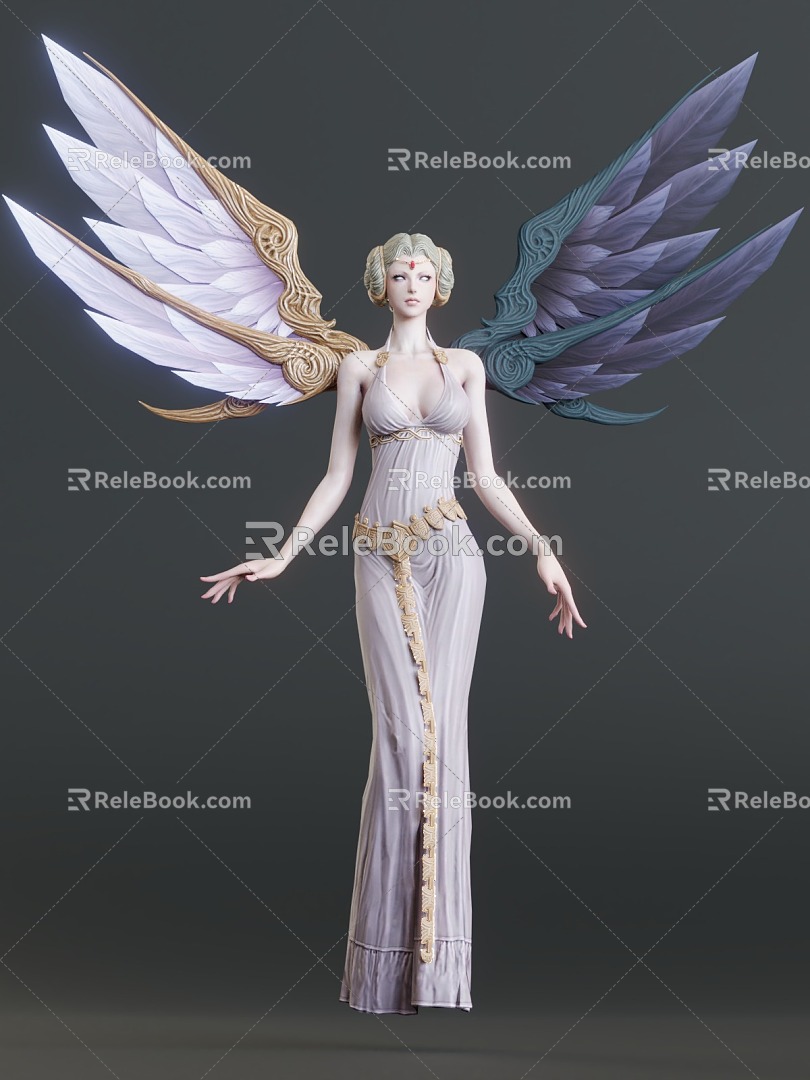 Dark Angel Game Female Character Fantasy Magic Female Warrior 3d model