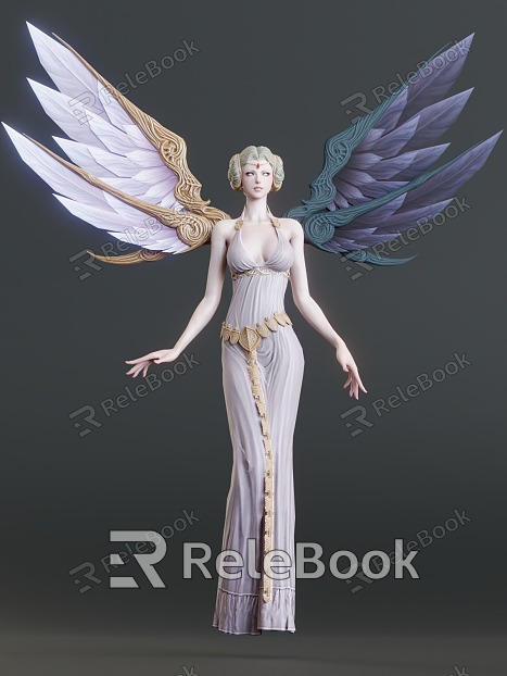 Dark Angel Game Female Character Fantasy Magic Female Warrior model