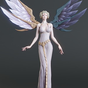 Dark Angel Game Female Character Fantasy Magic Female Warrior 3d model