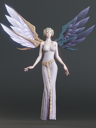 Dark Angel Game Female Character Fantasy Magic Female Warrior 3d model