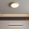 Modern Round Flush Mount Ceiling Light With Soft Glow And Minimalist Ceiling Design 3d model