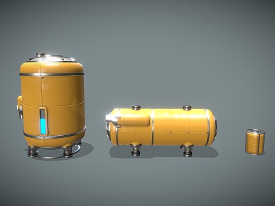 Sci-fi bucket sci-fi storage tank sci-fi props model