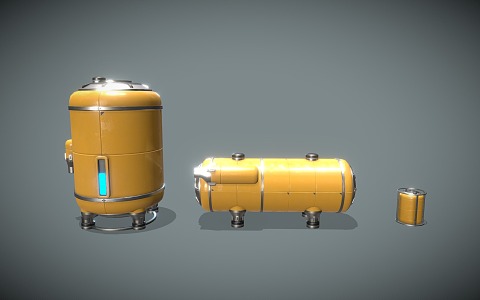 Sci-fi bucket sci-fi storage tank sci-fi props 3d model