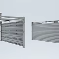 Modern Roller Garage Doors With Sliding Metal Panel Structure And Mechanism 3d model