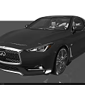 Infiniti Black Coupe Car With Sleek Body Sporty Wheels And Shiny Surface