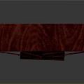 Elegant Dark Red Wooden Wardrobe With Carved Floral Patterns And Drawers
