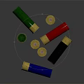 Modern bullet shell shotgun shell 3d model