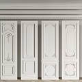 Various Decorative White Wall Panels With Different Designs For Interior Decoration 3d model