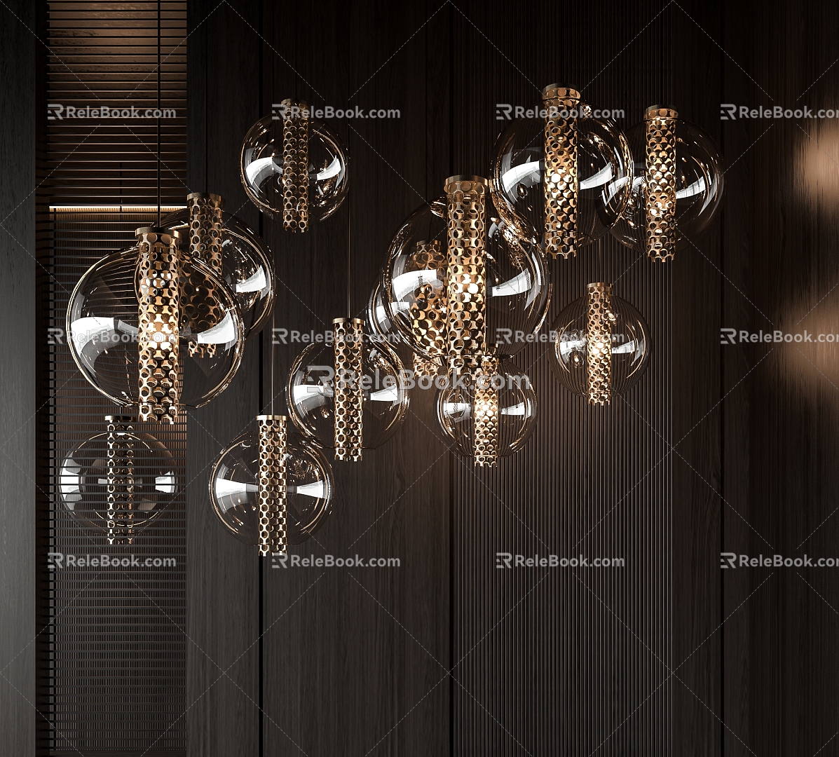 Modern Chandelier Small Chandelier Glass Chandelier Bedside Chandelier 3d model