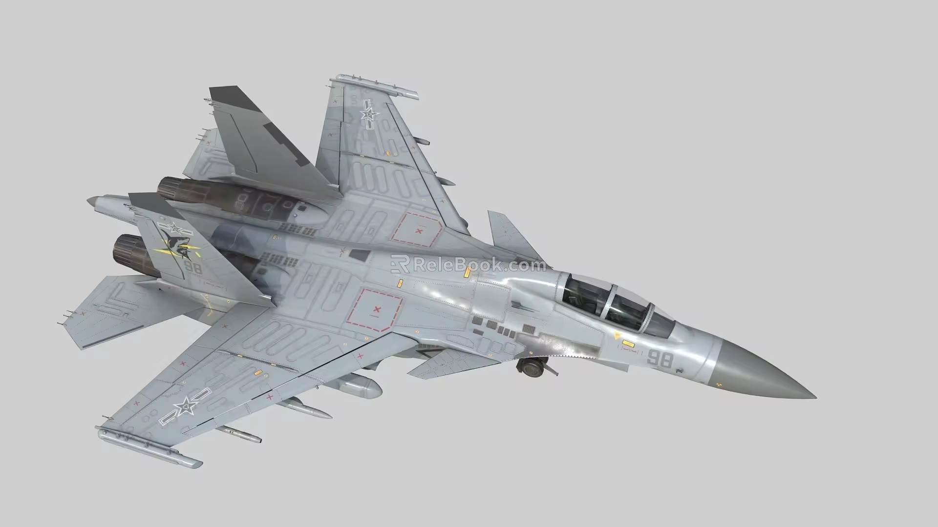 Chinese Navy J-15D carrier-based aircraft J15D electronic warfare aircraft 3d model