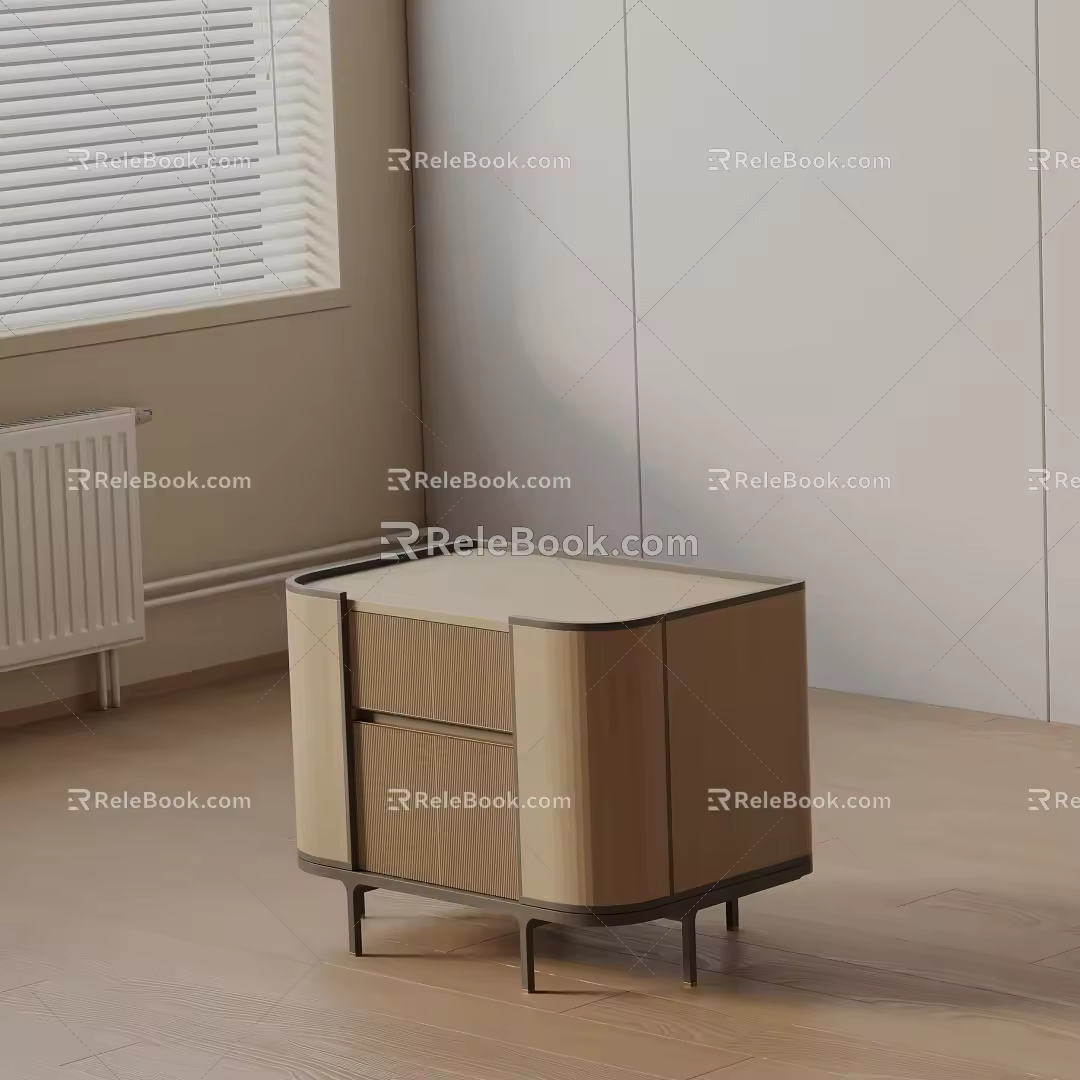 Modern bedside table 3d model