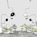 Professional Modern Medical Equipment With Dental Chairs And Surgical Lights
