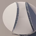 Tensile Membrane Structure Design With Modern Steel Frame Support And Unique Shape 3d model