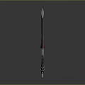 Fantasy Ornate Sword Weapon Design With Red Blade And Silver Intricate Hilt