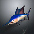 Vibrant 3D Rendered Sailfish With Long Bill And Large Colorful Sail Fin