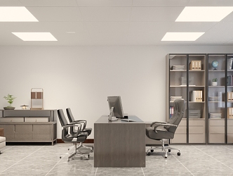 modern office general manager office 3d model