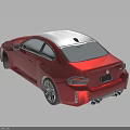 Red Two Door Sports Coupe With Black Roof And Modern Sporty Exterior Design