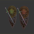 European Medieval Shield Ancient Shield Shield Shield 3d model