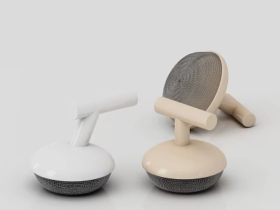 Modern Kitchen Cleaning Tools With White Beige Design Ergonomic Handles And Non Slip Base 3d model