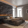 Modern Living Dining Room Interior Design With Venetian Blinds And Sofa Coffee Table