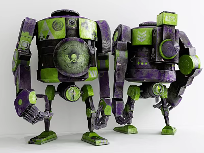 Modern Robot Mecha Virtual Character 3d model Modern Robot Mecha Virtual Character 3d model