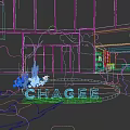 Chagee 321℃ Imagination Photo Check In Spot With Purple Elephants And Butterfly Wings