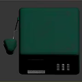 Green Electronic Smart Case Device With Keypad Display Screen And Handset
